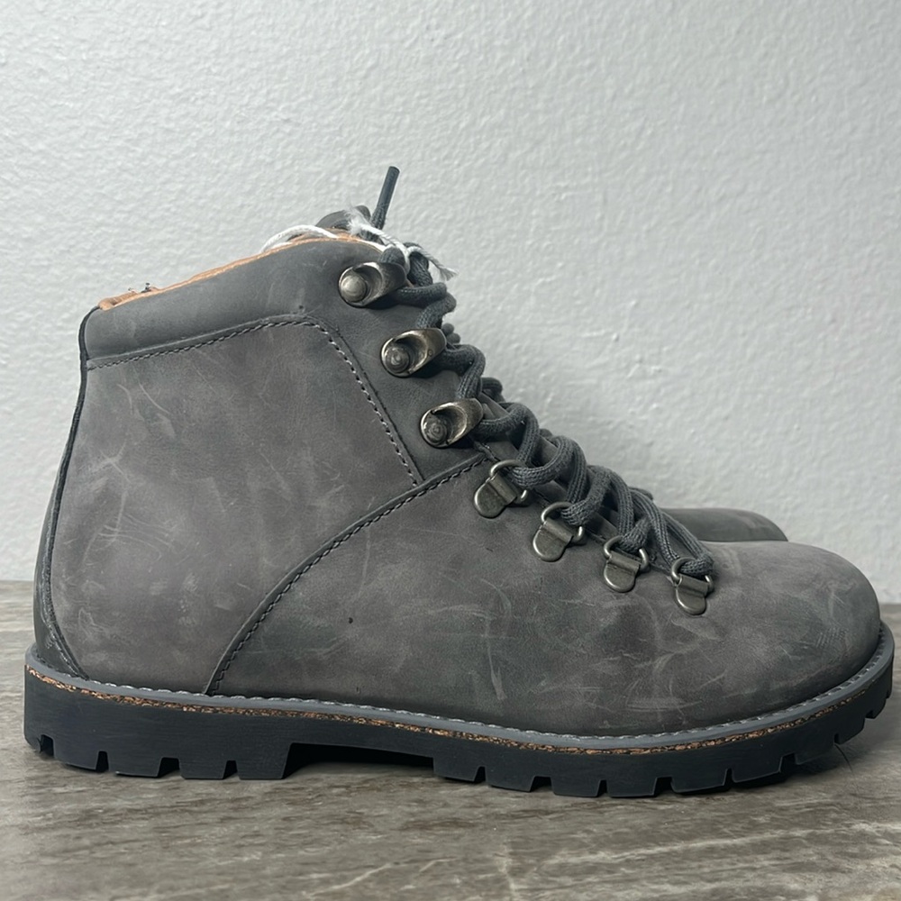 Birkenstock Jackson Women's Nubuck Leather Ankle Boots Graphite Size 6 NEW $220